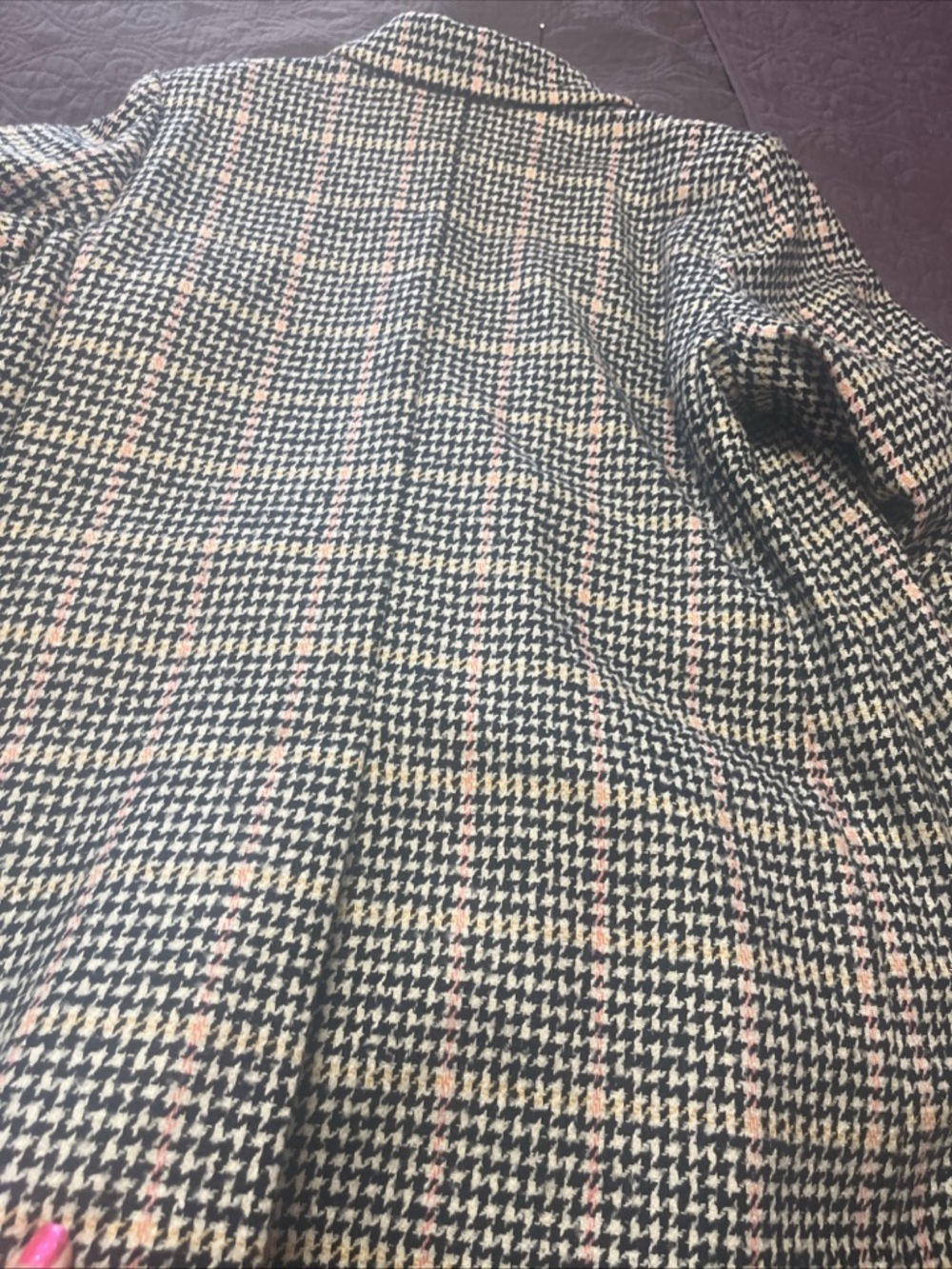OLD NAVY woman’s Wool Blend Tweed Blazer Plaid Jacket NEW XL - Picture 9 of 9